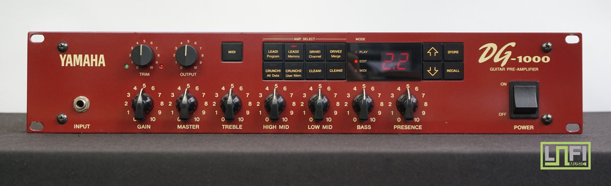 Yamaha DG-1000 Guitar Pre-amplifier Motorised 2U Rack Mount - 120V