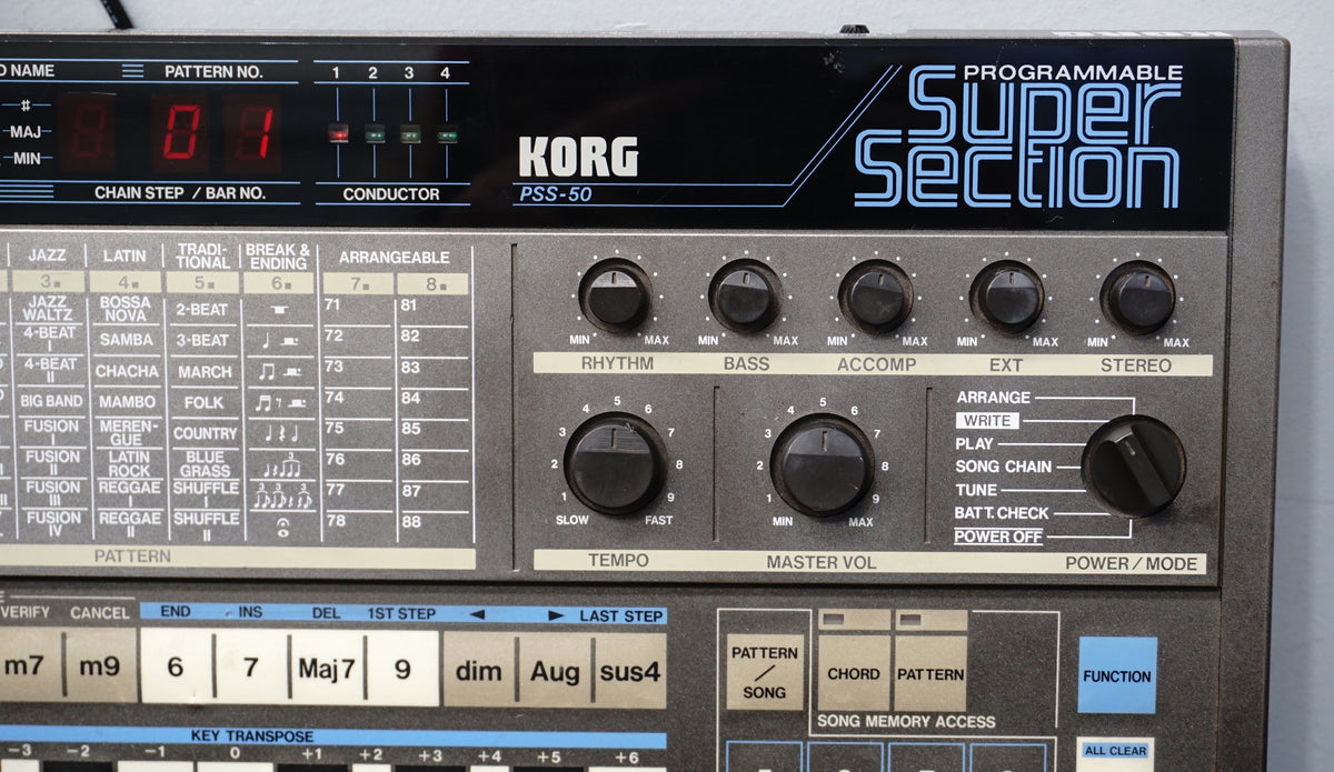 KORG PSS-50 Super Section 80's Programmable Portable Synthesiser Drum  Machine