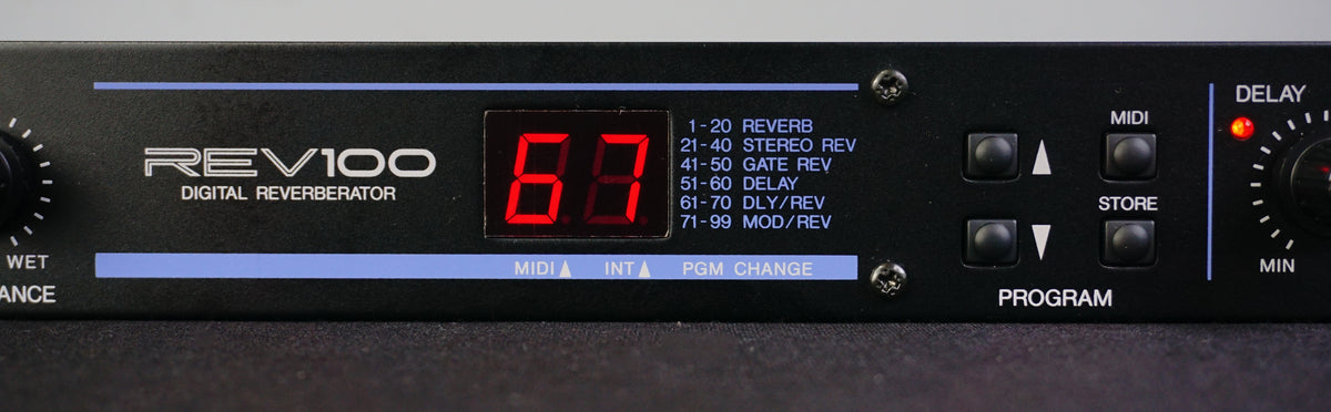 Yamaha REV100 Digital Reverberator - 80's 1U Rack Mount