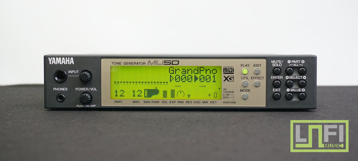 Yamaha MU50 MIDI Tone Generator 90's 1/2U Sound Module Rompler