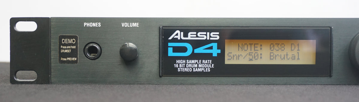 Alesis D4 90's High Sample Rate 16 Bit Drum Module 1U Rack Mount