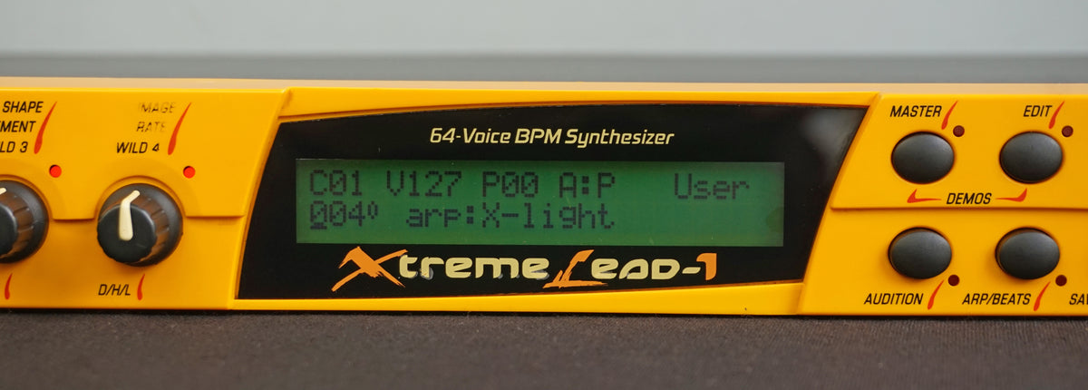 E-MU Xtreme Lead-1 64 Voice BPM Synthesiser Yellow 1U Rack Mount