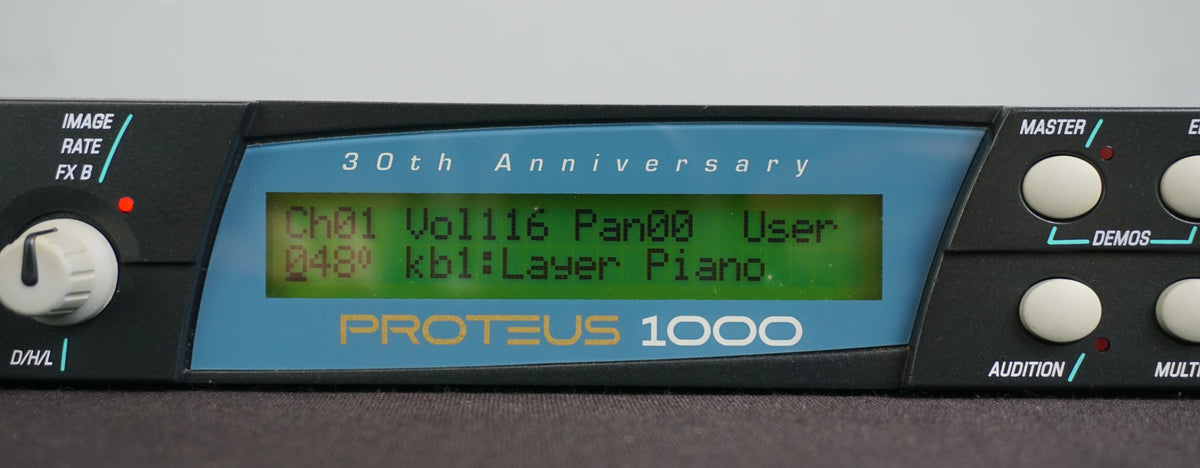 E-MU Proteus 1000 30th Anniversary 1U Rack MIDI Synthesiser Sound