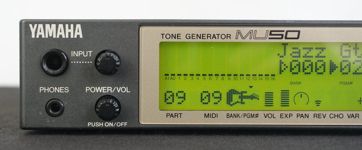 Yamaha MU50 MIDI Tone Generator 90's 1/2U Sound Module Rompler
