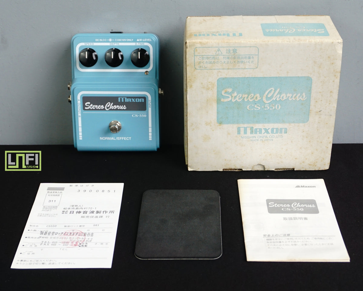 Maxon CS-550 Stereo Chorus Analogue BBD Baby Blue Electric Guitar