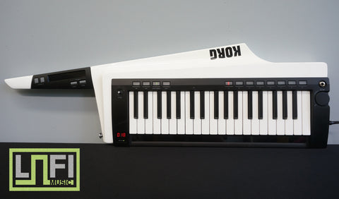 Korg RK-100S White Keytar 37 Key Shoulder Keyboard & Synthesiser W/ MIDI & Case