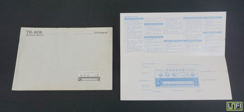 Roland Tr-606 Original Operation Manual & Procedure Table - image 1