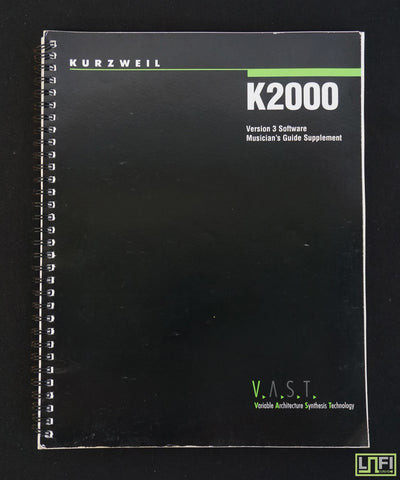 Kawai K2000 Version 3 Software Musician's Guide Supplement / Owners Manual - image 1