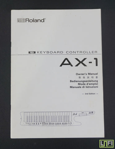 Roland AX-1 Midi Keyboard Controller Owner's Manual Booklet 2nd E English German - image 1