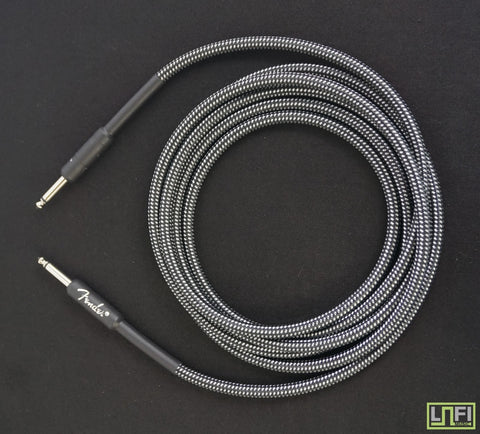 Fender Professional Series 3 Meter / 10' Guitar Cable Black & Silver - image 1