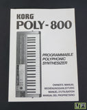 Korg Poly-800 Original Vintage Owner's Manual - English German French Spanish - image 1