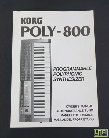 Korg Poly-800 Original Vintage Owner's Manual - English German French Spanish - image 1