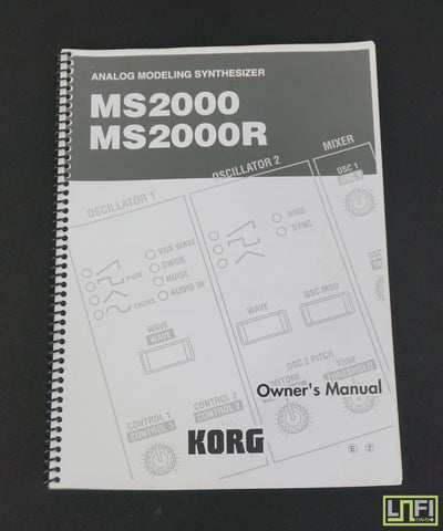 Korg MS-2000 / MS-2000R Synthesiser Owner's Manual (printed & bound) - image 1