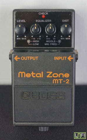 Boss MT-2 Metal Zone Black Distortion Electric Guitar Effects Pedal - 1998 - MIT - image 1