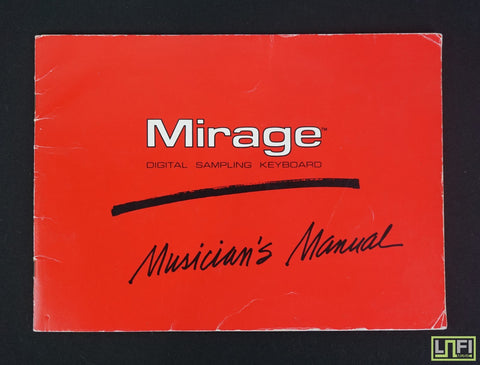 Ensoniq Mirage Digital Sampling Keyboard Original Musician's Manual - image 1