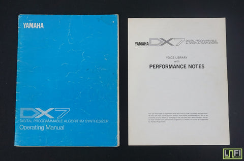 Yamaha DX7 Synthesiser Original Operating Manual & Voice Library Notes - English - image 1
