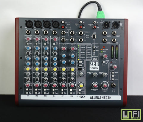 Allen & Heath ZED-10 FX 10-Channel Portable USB Audio Mixer - 100-240V - image 1