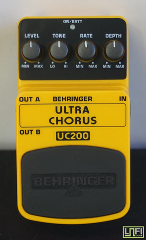 Behringer UC200 Ultra Chorus Yellow Electric Guitar Effects Pedal - image 1