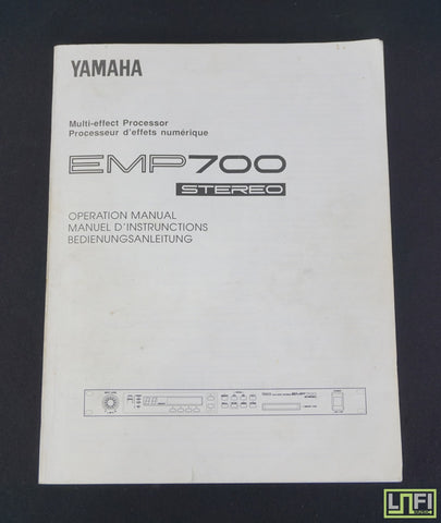 Yamaha EMP700 Stereo Multi-Effect Processor Original Operation Manual - image 1