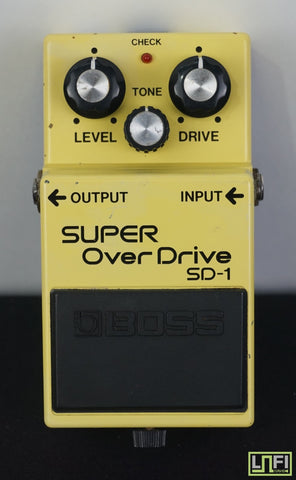 Boss SD-1 Super Overdrive 1991 Yellow Electric Guitar Pedal - MIT - image 1