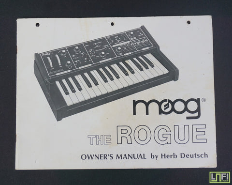 Moog The Rouge Synthesiser Original Owners Manual By Herb Deutsch - English. - image 1
