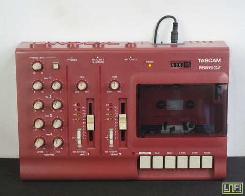 Tascam Porta 02 Red & Blue - 4 Track Analogue Cassette Recorder - Just Serviced - image 1