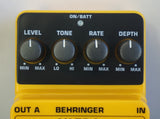 Behringer UC200 Ultra Chorus Yellow Electric Guitar Effects Pedal - image 2
