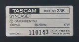 Tascam Syncaset 238 80's 8 Track Rack Multitrack Cassette Tape Recorder - 100V - image 11