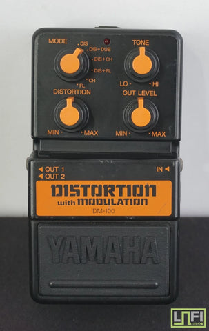 Yamaha DM-100 Distortion W/ Modulation Vintage Guitar Effects Pedal - MIJ