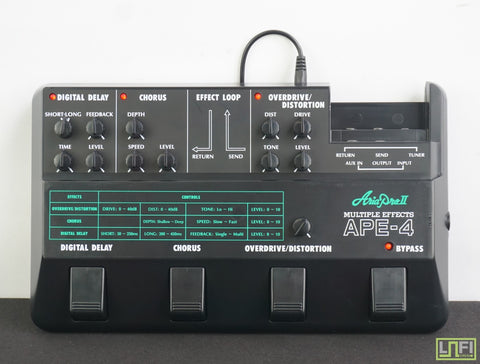 Aria Pro II APE-4 Vintage MIJ Guitar Multi Effects Pedal Delay Chorus Drive - image 1