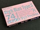 Sony C-74CD CDiX High Bias Position Type II Blank Audio Cassette Tape - NOS - image 2