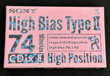 Sony C-74CD CDiX High Bias Position Type II Blank Audio Cassette Tape - NOS - image 1