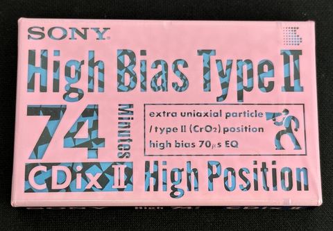 Sony C-74CD CDiX High Bias Position Type II Blank Audio Cassette Tape - NOS - image 1