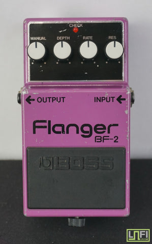 Boss BF-2 Flanger - 90's  Vintage Purple Guitar Effects Pedal Black Label - MIT - image 1
