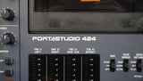 Tascam Portastudio 424 4 Track Cassette Tape Recorder Multitrack Mixer - Navy