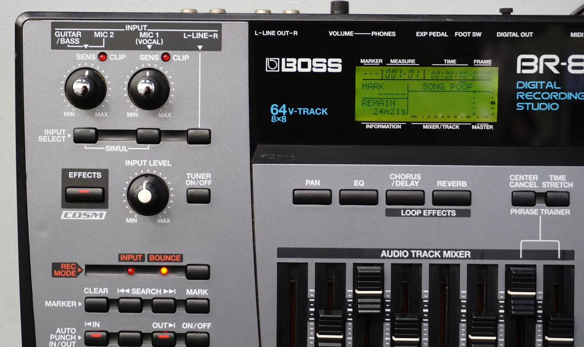 Boss BR-8 Digital Multitrack Recording Studio - 24 Bit 8 track Worksta ...