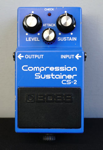 Boss CS-2 Vintage 80's Blue Compression Sustainer Guitar Effects 