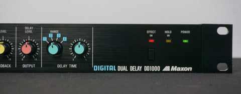アンプ MAXON DIGITAL DUAL DELAY DD1000 MAXON DD1000 Digital Dual Delay Tested Rare w/ Power Supply