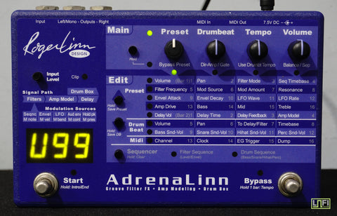 Roger Linn AdrenaLinn Groove Filter FX + AMP Modeling + Drum Box Guitar Effects