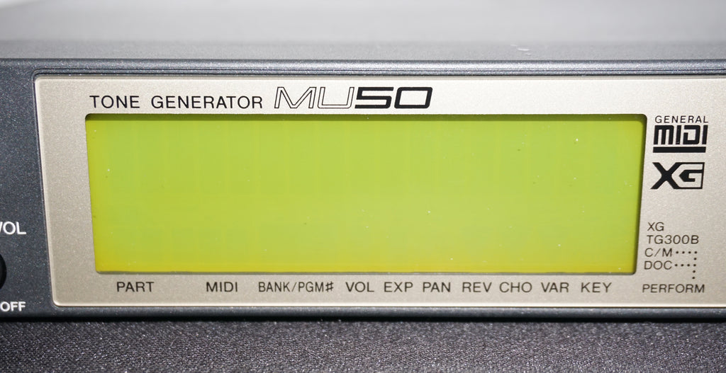 動作品 YAMAHA MU50 TONE GENERATOR Yamaha MU50 MIDI Tone Generator 90's 1/2U Sound Module Rompler