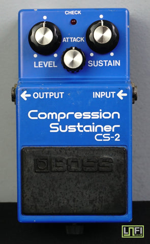 Boss CS-2 Vintage 80's Blue Compression Sustainer Guitar Effects Pedal - MIJ