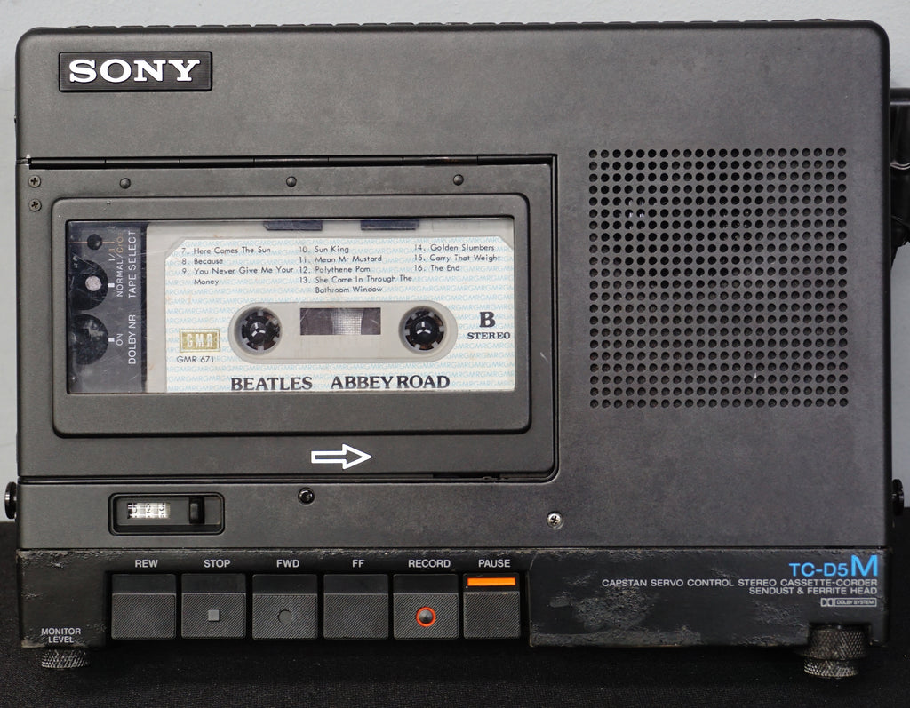 Sony TC-D5M Vintage Portable Stereo Cassette Recorder & Player