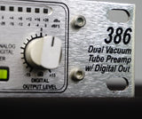 DBX 386 Dual Vacuum Tube Preamp w/ Digital Out 1U Rack Signal Processor - 100V