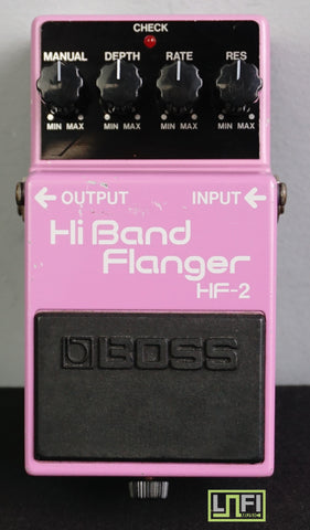 Boss HF-2 High Band Flanger Pastel Purple 80's Green Label Guitar Effects Pedal