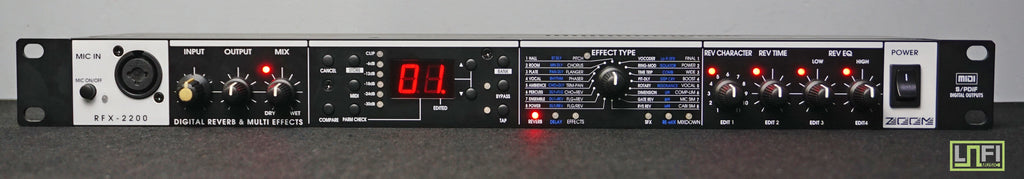 Digital Reverb Rack Mounted Zoom RFX-2200 Digital Reverb + Multi Effects Processor 1U Rack Mount F ...