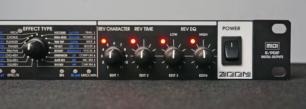 Zoom RFX-2200 Digital Reverb + Multi Effects Processor 1U Rack