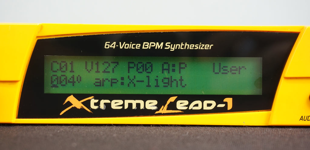 E-MU Xtreme Lead-1 64 Voice BPM Synthesiser Yellow 1U Rack Mount