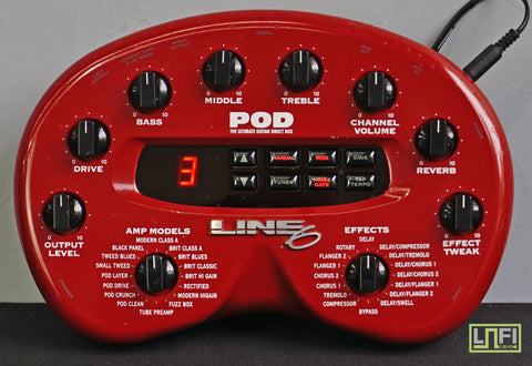 Line 6 Pod Ultimate Guitar Effects & Amp Model Box / Kidney Bean