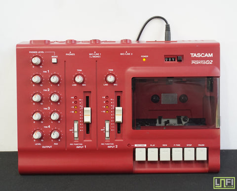 Tascam Porta 02 - RED  4 Track Analogue Cassette Recorder - Just Serviced W/ BOX