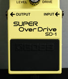 Boss SD-1 Vintage 1986 Super Overdrive Yellow Guitar Effect Pedal. Made In Japan